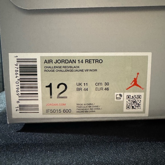 Jordan 14 Ferrari Red and Black Sneakers - Picture 8 of 8